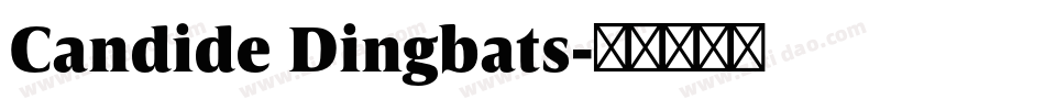 Candide Dingbats字体转换